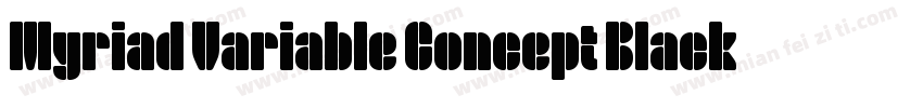 Myriad Variable Concept Black SemiC字体转换